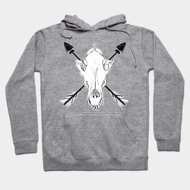 Wolf Skull 1 Hoodie by Brightfeather